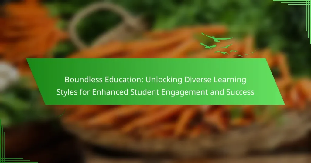 Boundless Education: Unlocking Diverse Learning Styles for Enhanced Student Engagement and Success