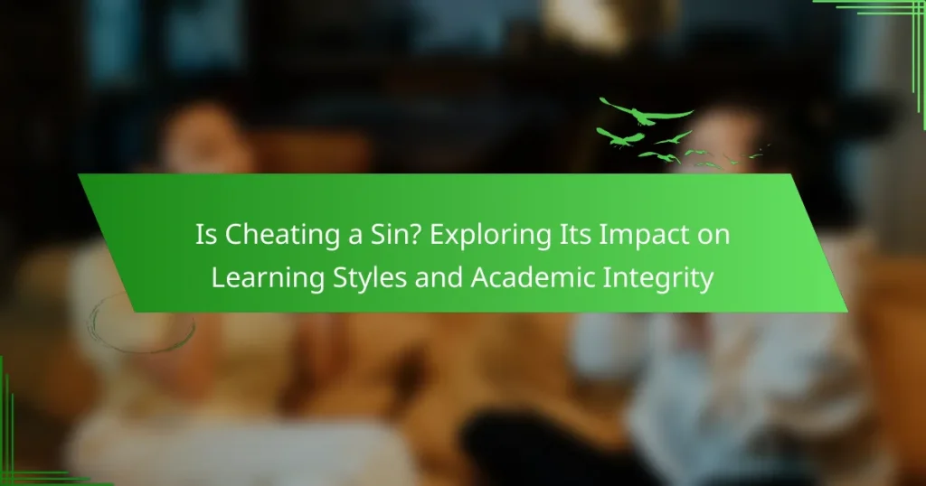 Is Cheating a Sin? Exploring Its Impact on Learning Styles and Academic Integrity