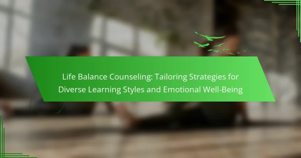 Life Balance Counseling: Tailoring Strategies for Diverse Learning Styles and Emotional Well-Being