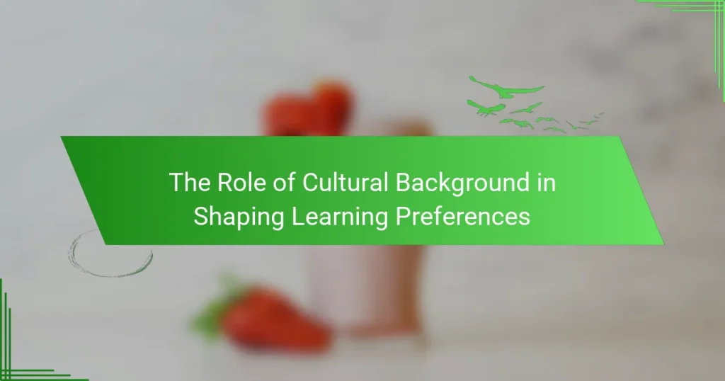 The Role of Cultural Background in Shaping Learning Preferences