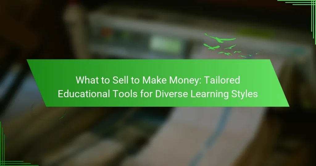 What to Sell to Make Money: Tailored Educational Tools for Diverse Learning Styles