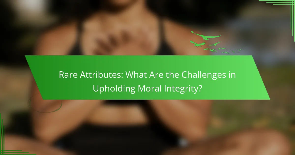 Rare Attributes: What Are the Challenges in Upholding Moral Integrity?