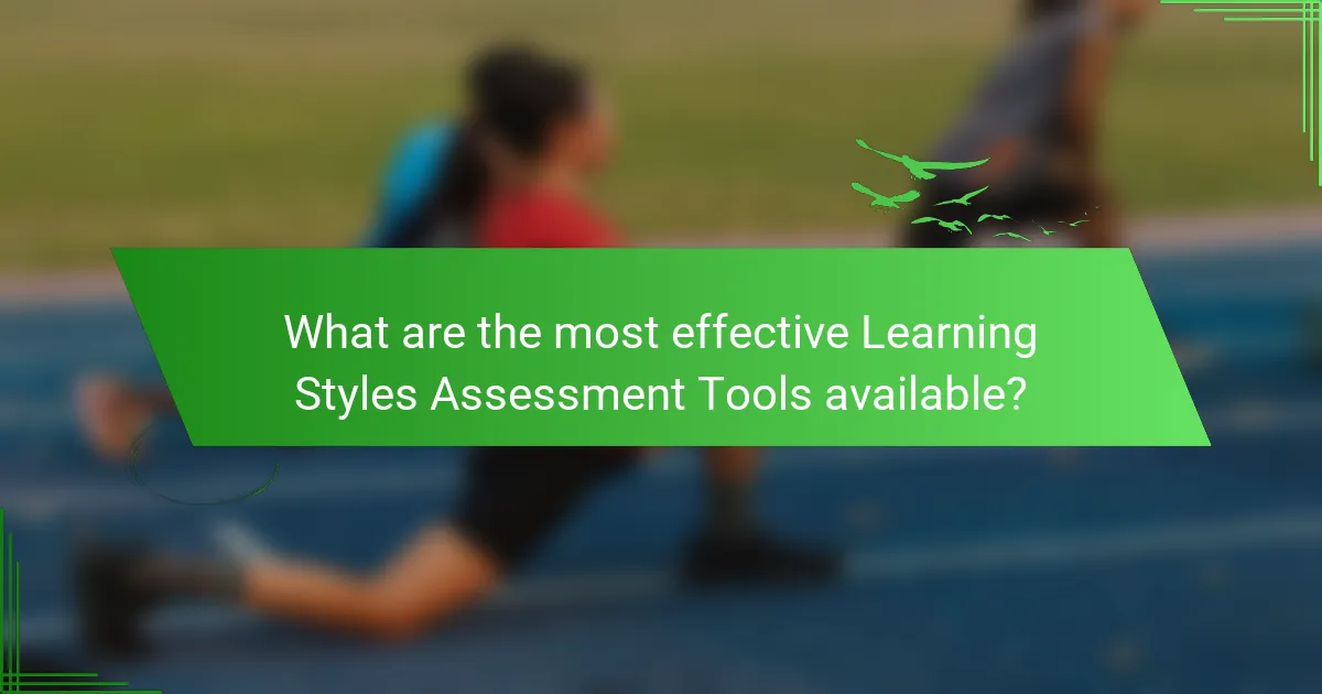 What are the most effective Learning Styles Assessment Tools available?