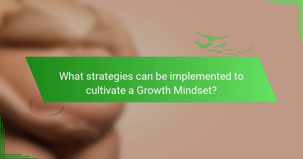 What strategies can be implemented to cultivate a Growth Mindset?